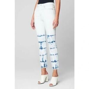 NWT Blank NYC The Madison Crop Jeans in Manic Monday Tie Dye Leg Size 27